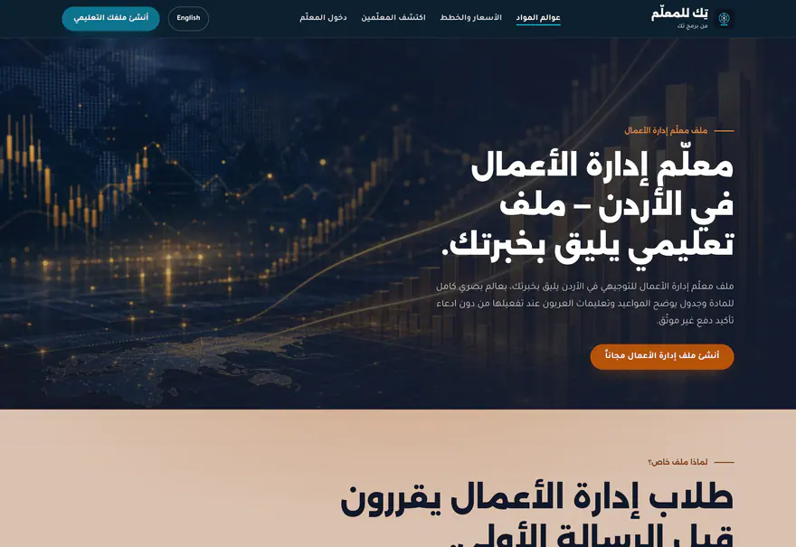 تيتش تك — Teach Tek — المواد — الأعمال والاقتصاد